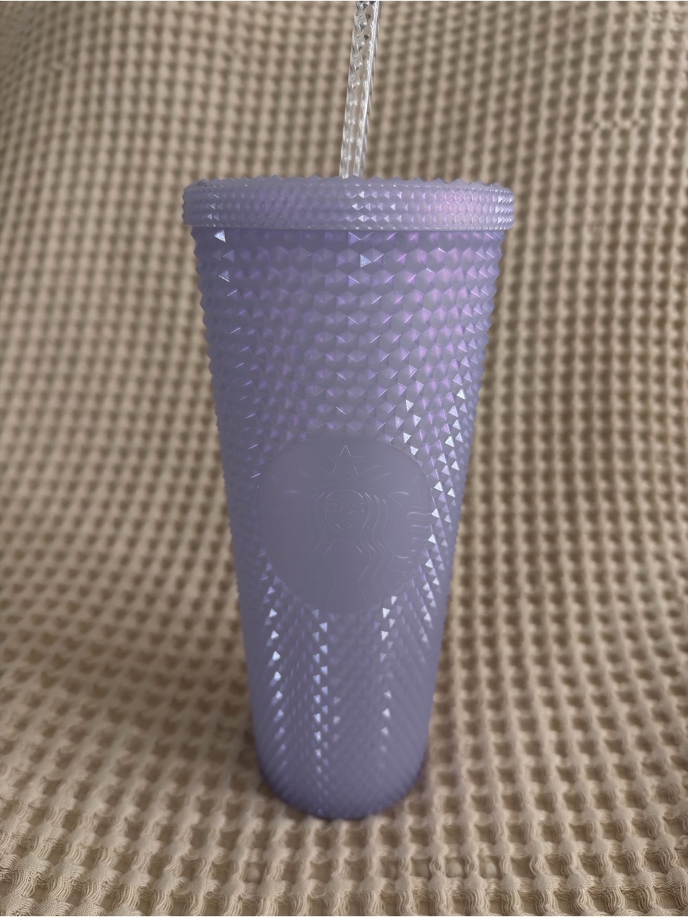 Lavender Studded Tumbler with Straw